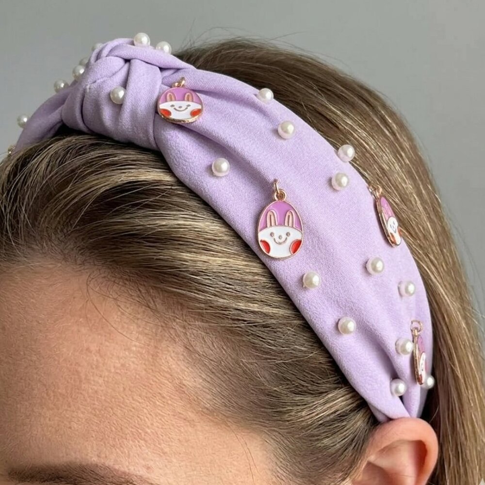 Purple  pearl Easter headband